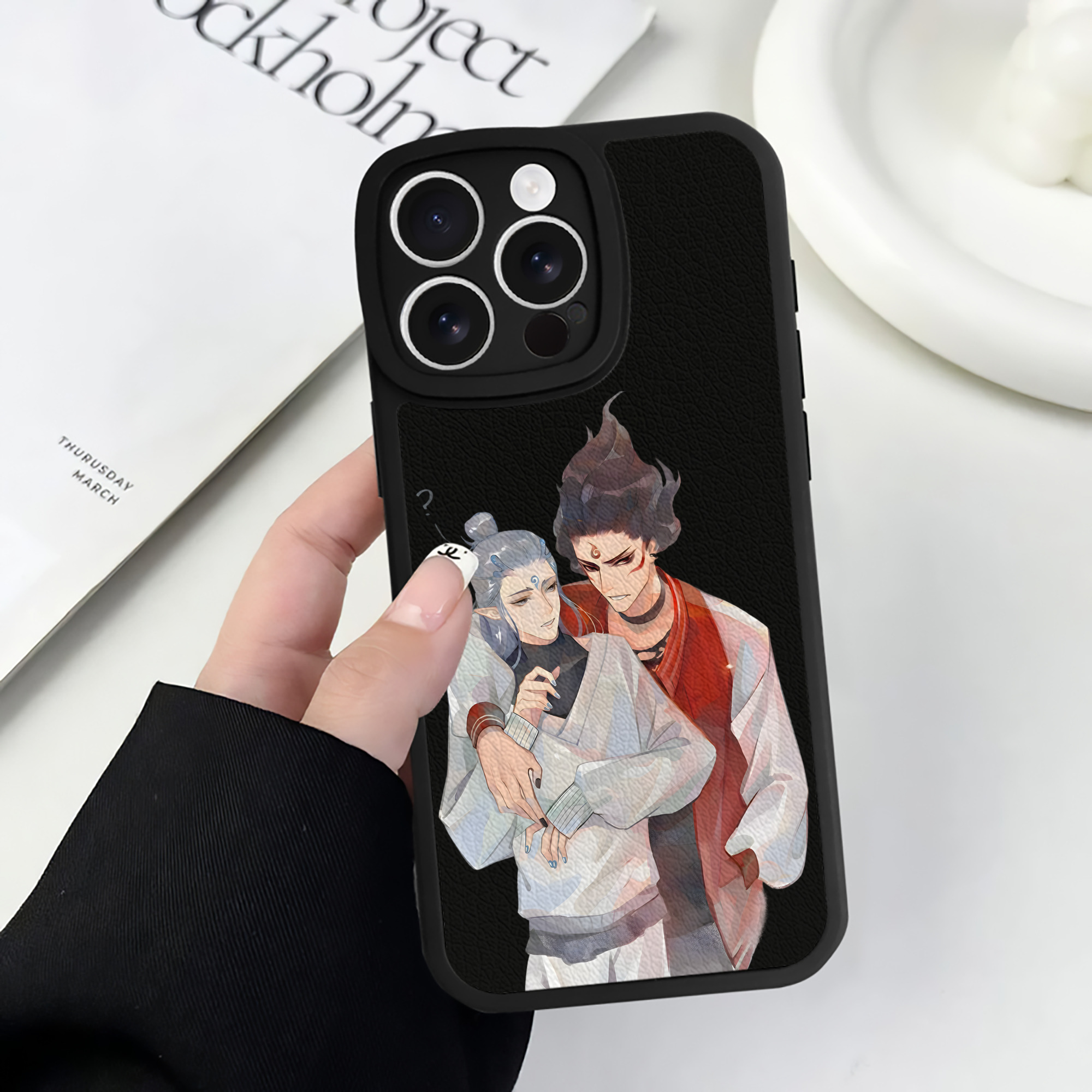 （画像用） Ne Zha 2 ナタ 魔童の大暴れ 【iPhone 16シリーズ対応】シリコンスマホケース（レザー調） 材質：シリコン